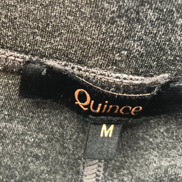 Quince Women Pants Medium Petite Straight Leg Petite Pull On Stretch Gray Casual - Picture 3 of 13